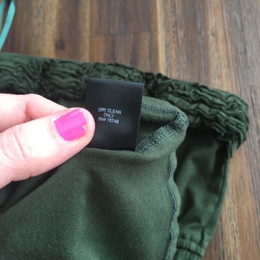 Arden B army green strapless top - Picture 5 of 5